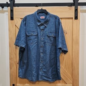 Wrangler | Casual Denim Button Up Shirt | 3XL